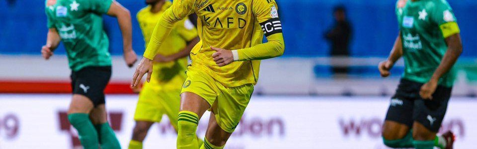 爱游戏入口-5-0！利雅得胜利获11连胜，2分优势领跑，41岁C罗传射+斩第965球